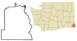 Asotin County Washington Incorporated and Unincorporated areas Clarkston Highlighted